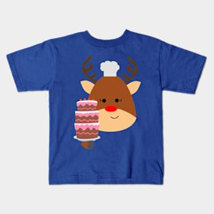 Merry Christmas Reindeer & Cake Kids T-Shirt